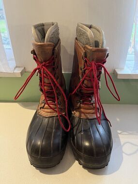 Vintage Men's LL Bean Insulated Maine Hunting Shoe Lace Duck Boots Size 8